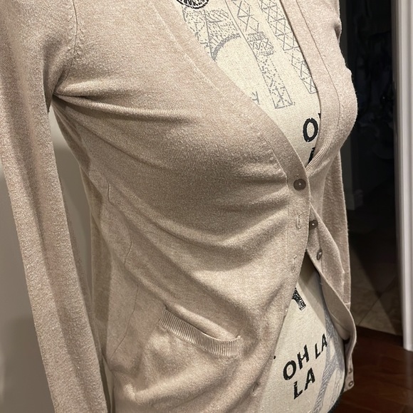 BEIGE ZARA CARDIGAN - Picture 3 of 4